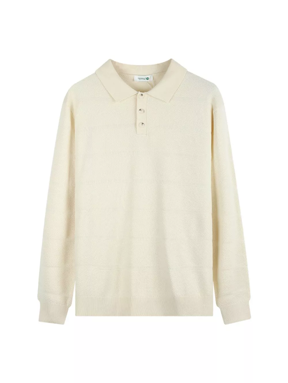 Men's Plus Size Button Detail Long Sleeve Knit Top, image 3