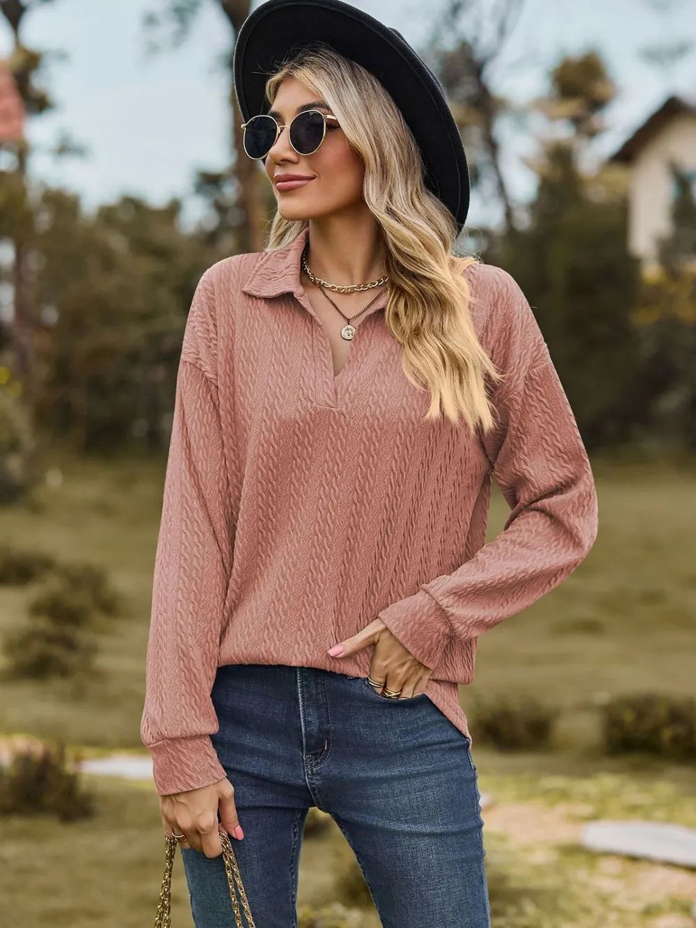Johnny Collar Long Sleeve Top, image 21