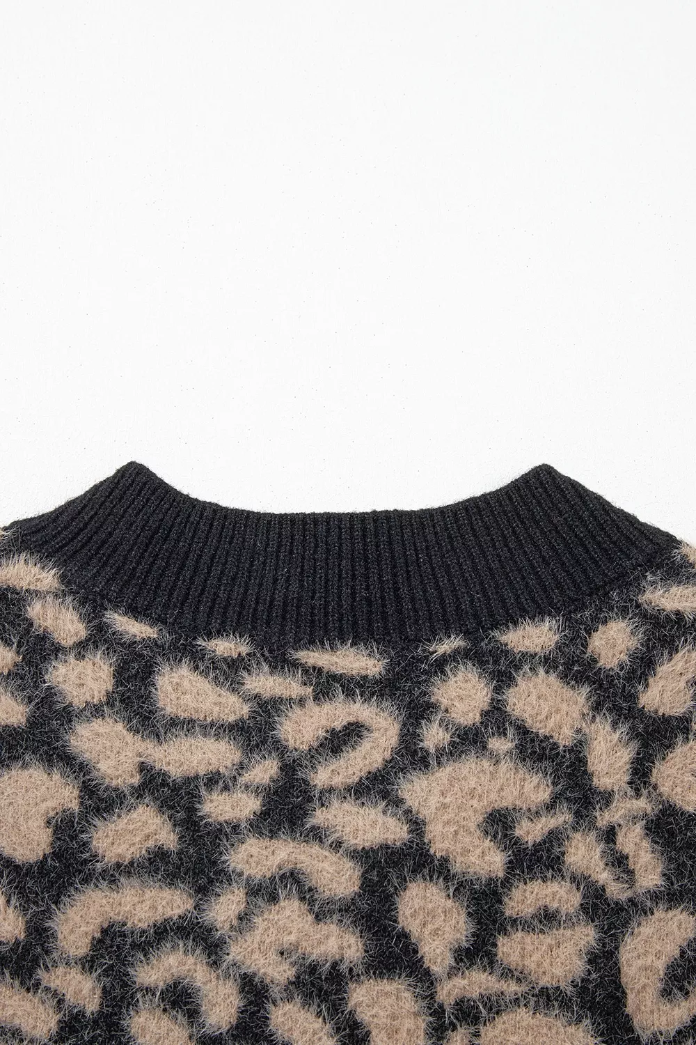 Leopard Print Knit Sleeveless Regular Wash Sweater Vest, image 6
