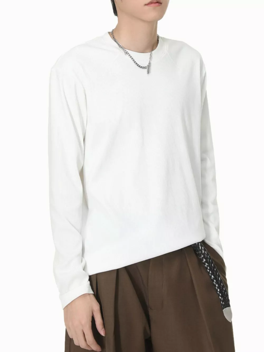 Men's Long-Sleeve Crew Neck T-Shirt, image 14