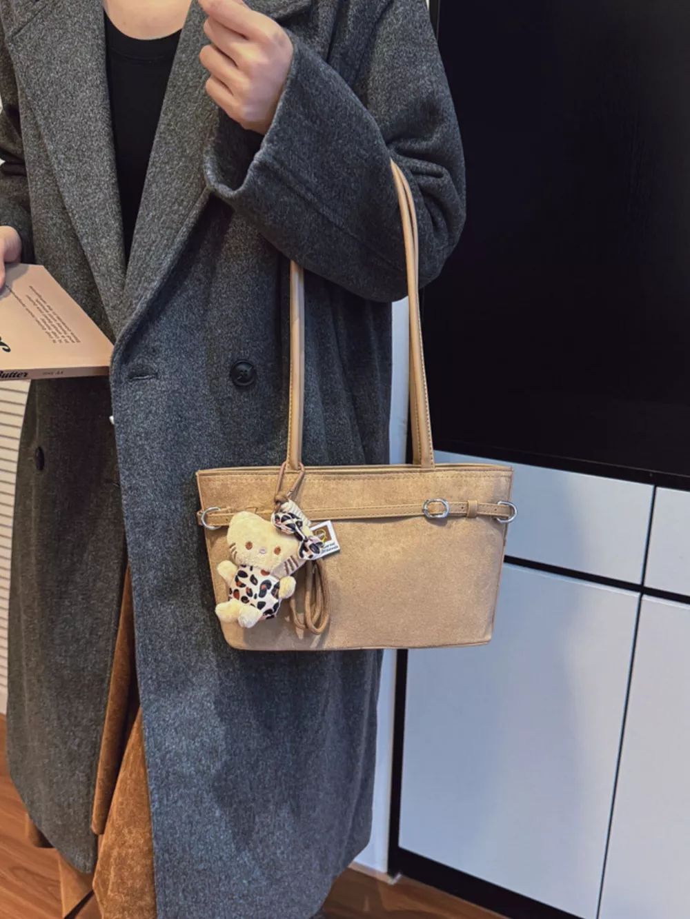 Decorative Buckle Shoulder Bag, image 8