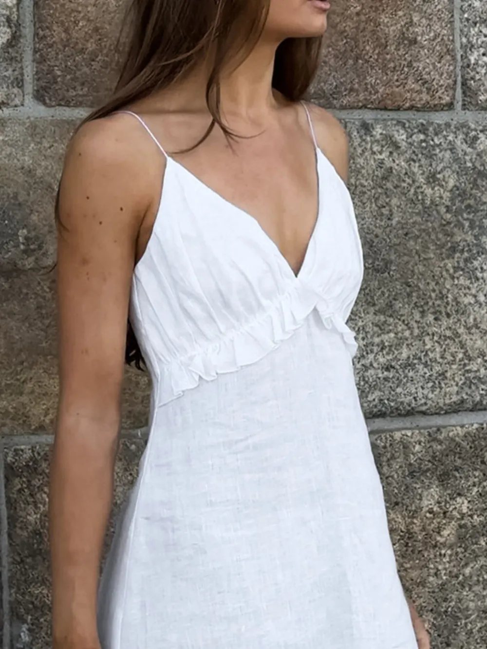 Ruffled V-Neck Maxi Dress, image 2