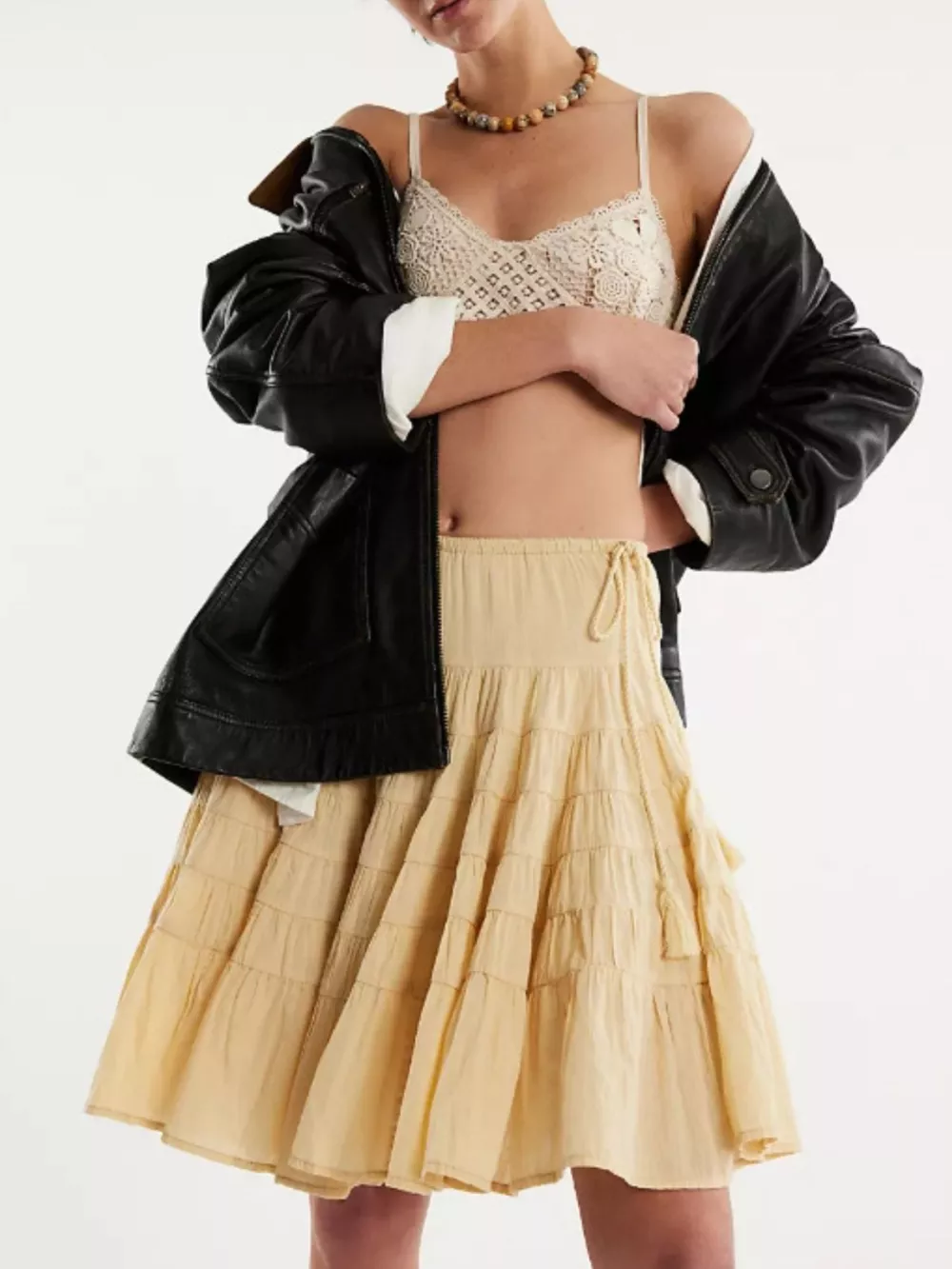 Tiered Drawstring Mini Skirt, image 10