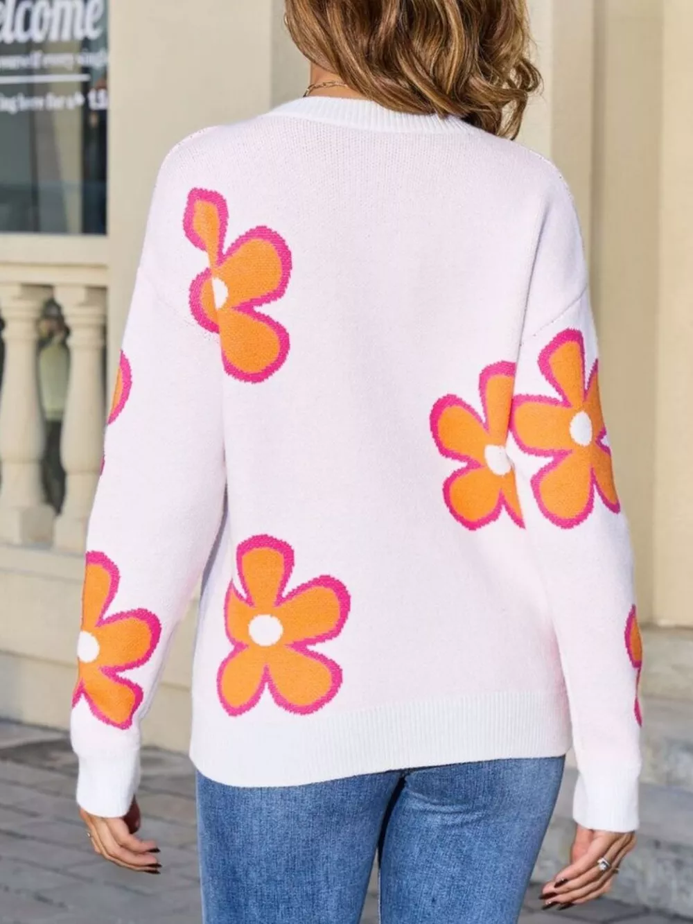 Floral Crew Neck Sweater, image 18