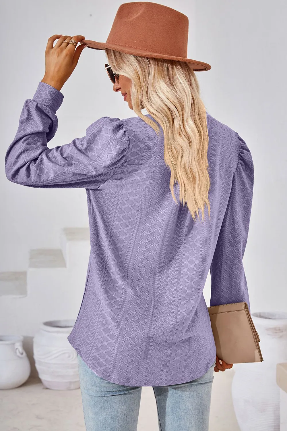 Notched Long Sleeve T-Shirt, image 16