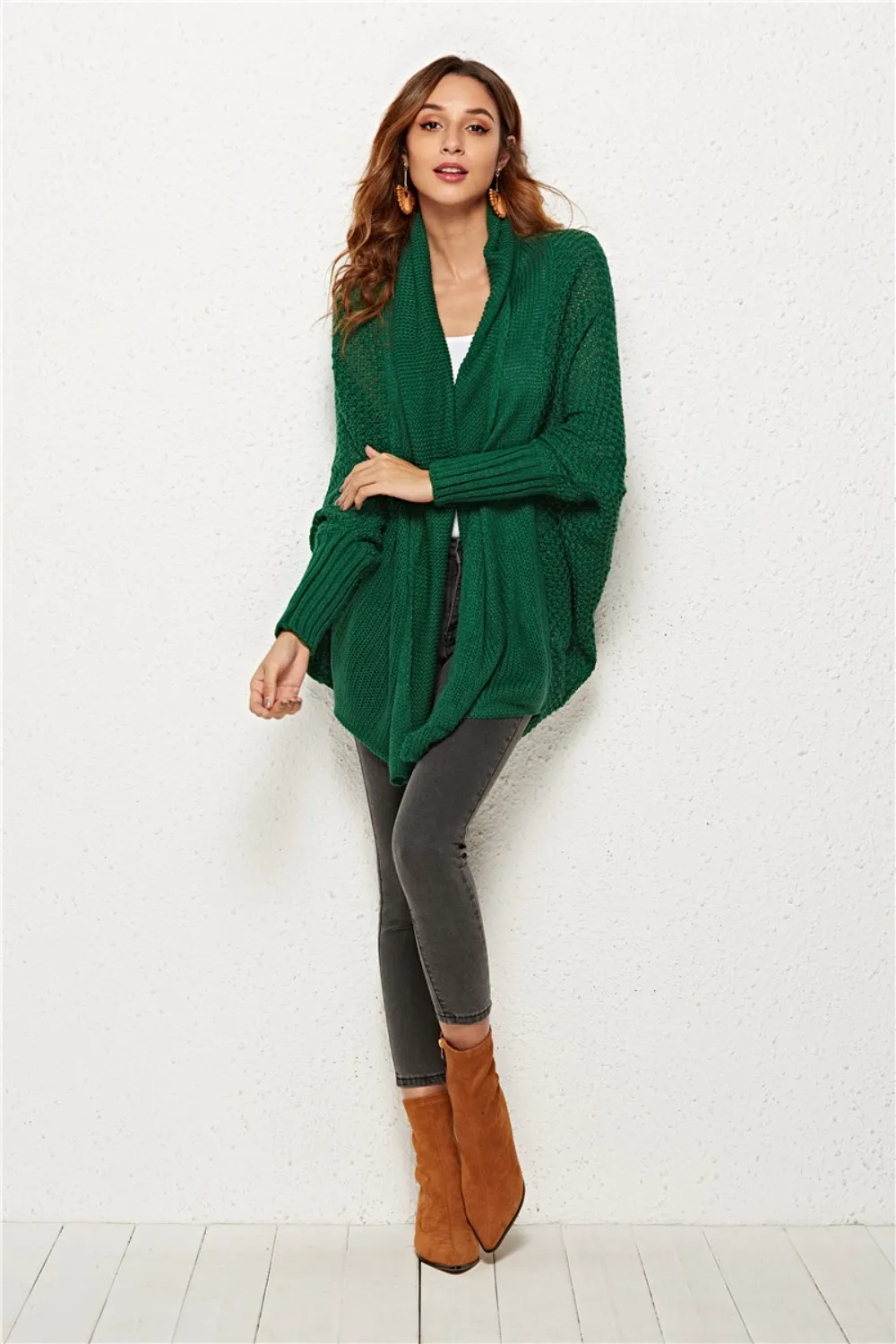 Open Front Batwing Sleeve Cardigan, image 15