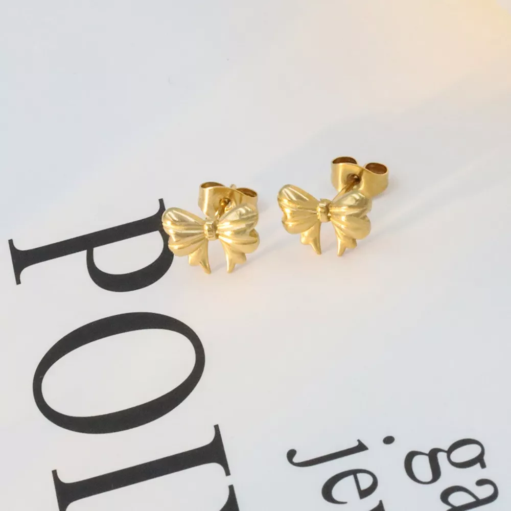 18K Gold-Plated Bow Earrings, image 6