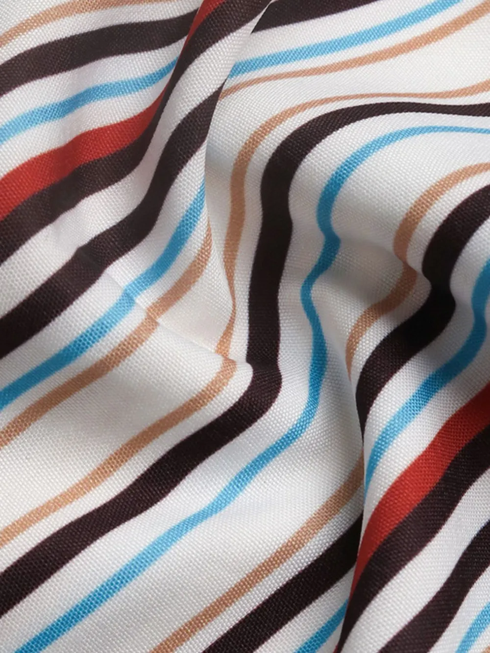 Contrast Striped Collared Neck Long Sleeve Shirt, image 4