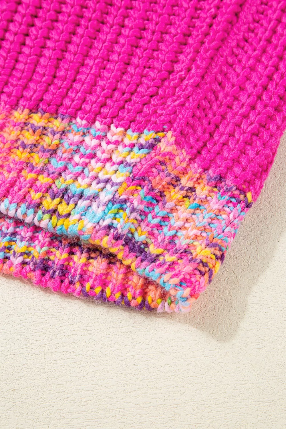 Colorful Knit Crew Neck Sweater, image 5