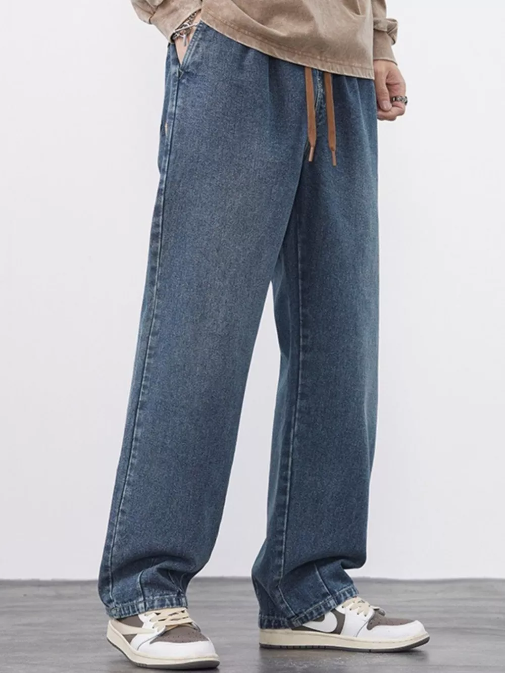 Men's Plus Size Wide Leg Jeans, image 7