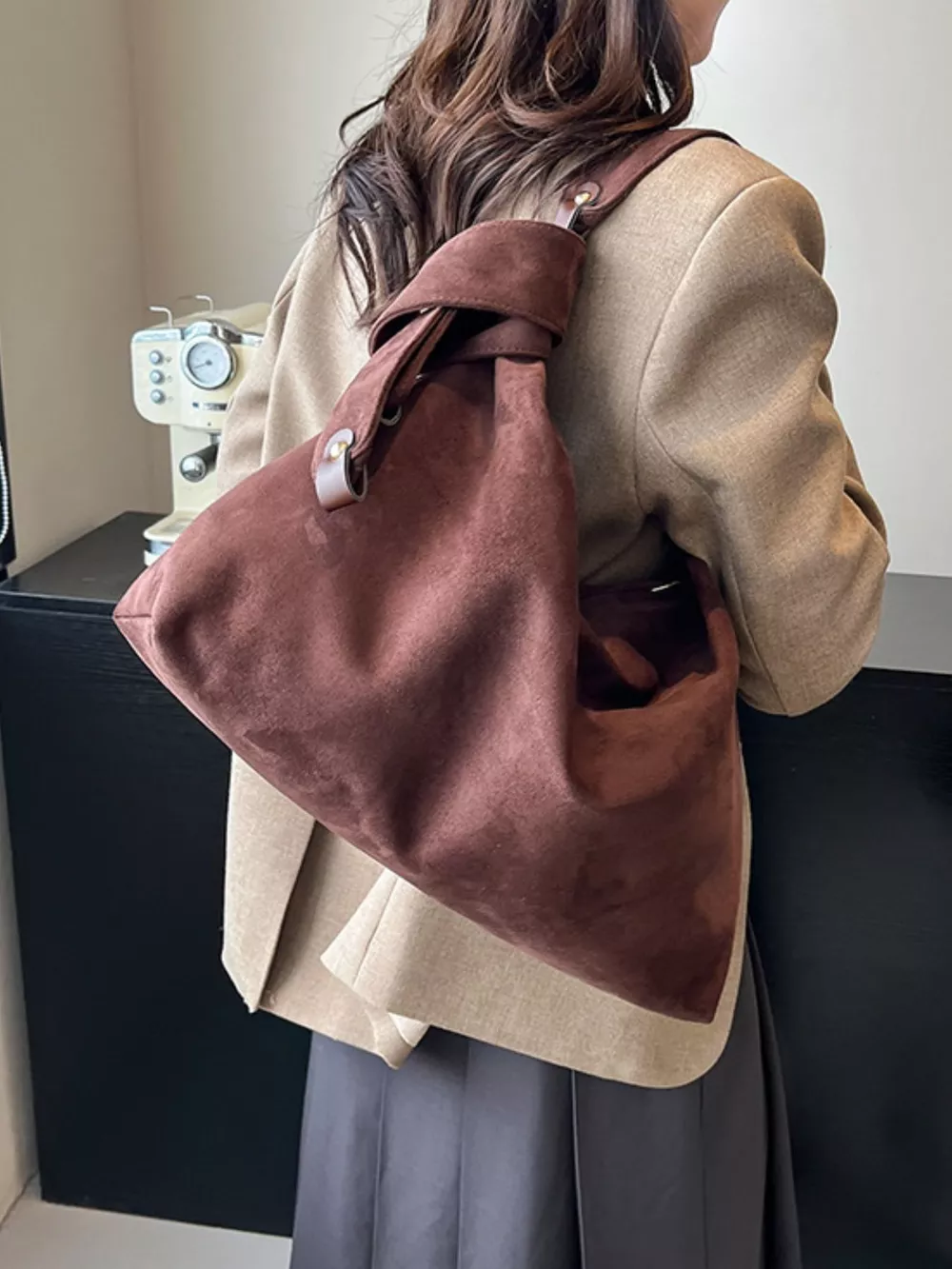 Suede Knot Shoulder Bag, image 3