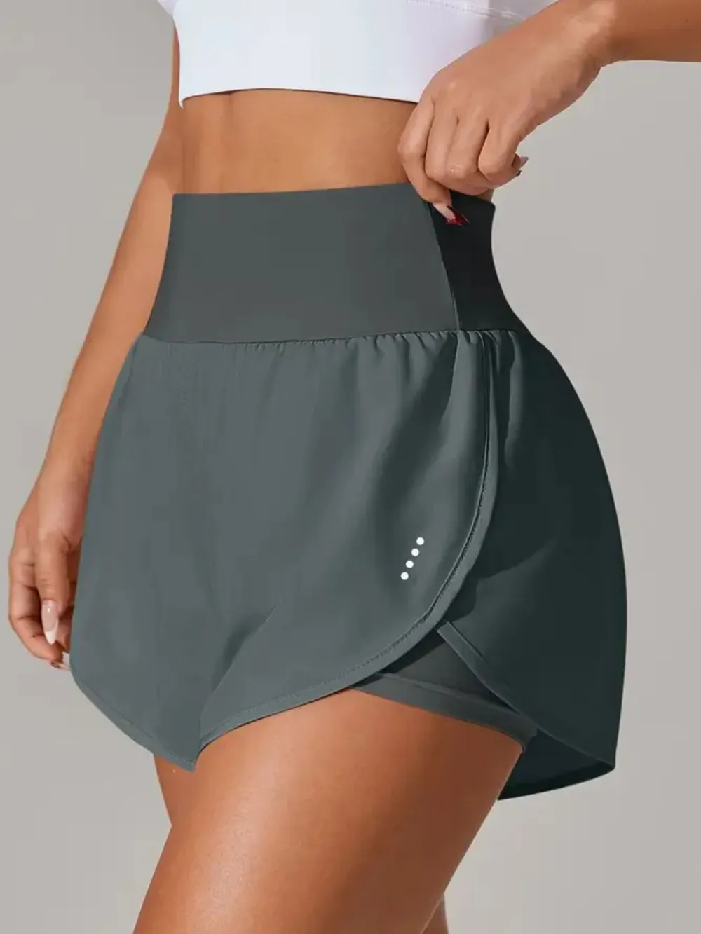 Pocketed High Waist Active Shorts, image 9