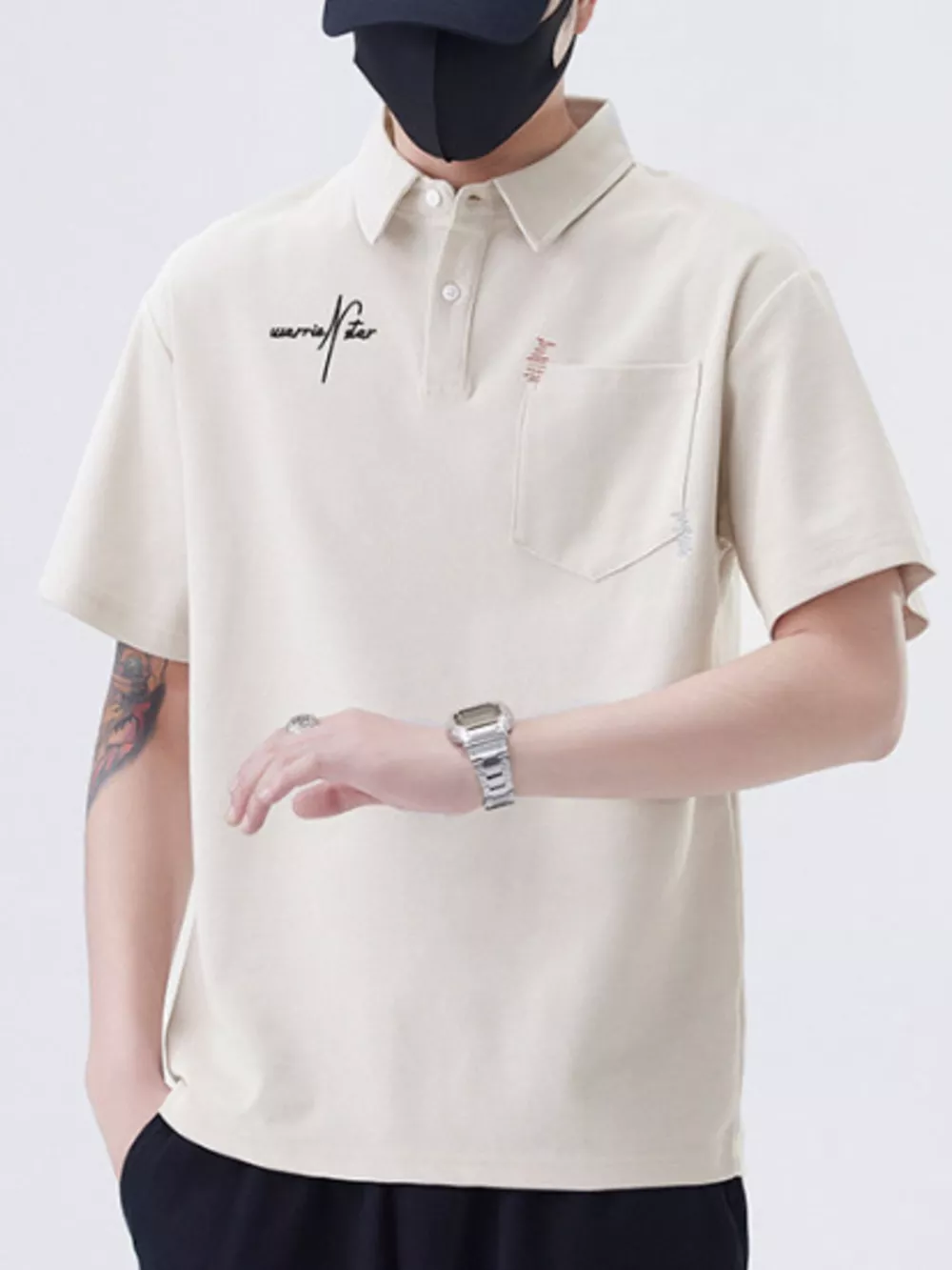 Men's Plus Size Collared Neck Short Sleeve Polo, image 2