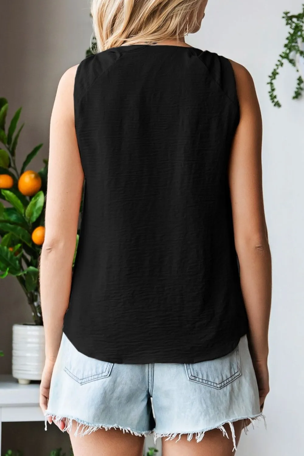 V Neck Knotted Shoulder Vest, image 4