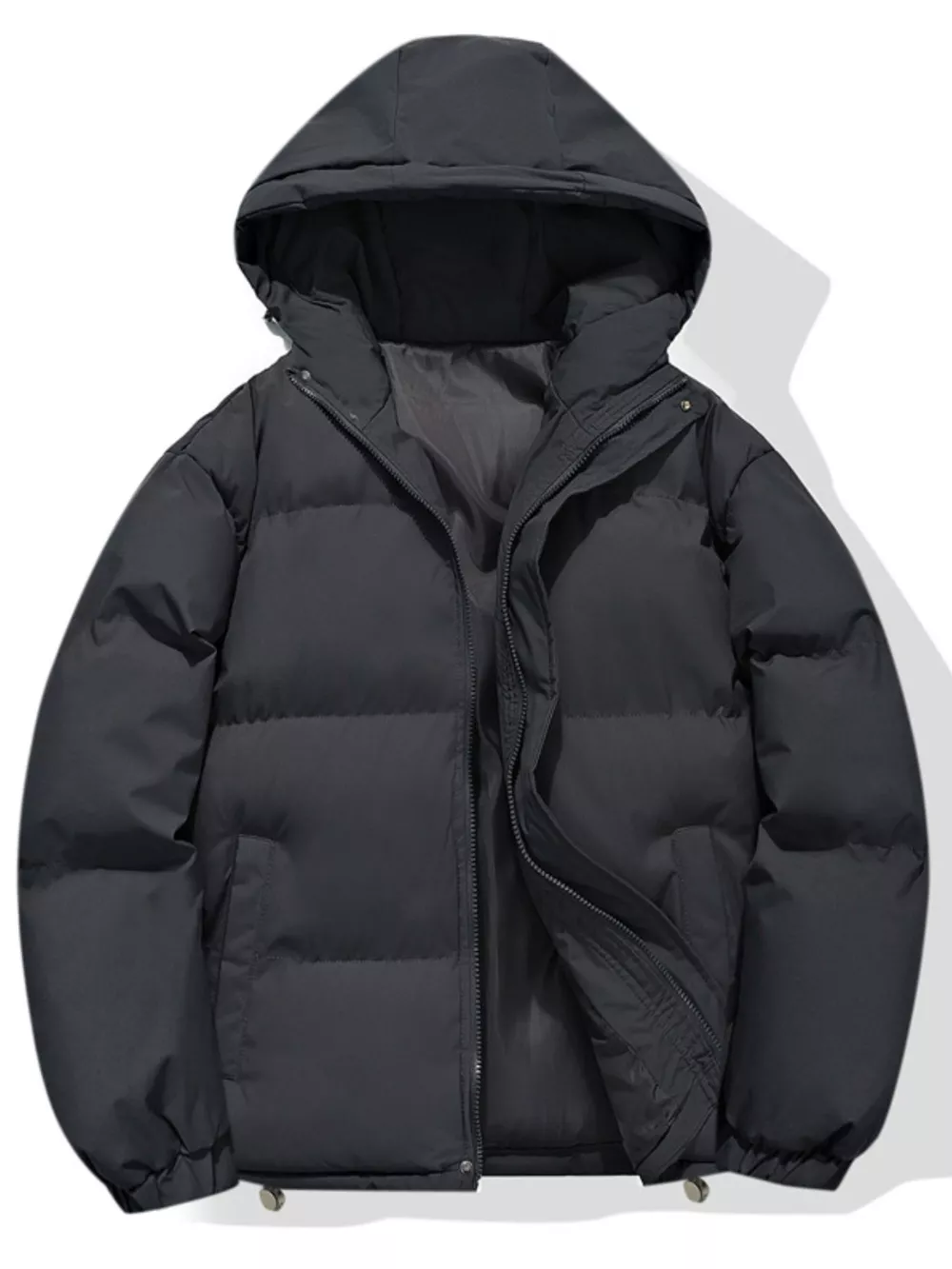 Men's Plus Size Hooded Padded Winter Coat, image 6