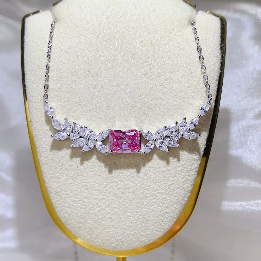 2 Carat 925 Sterling Silver Moissanite Necklace, image 3