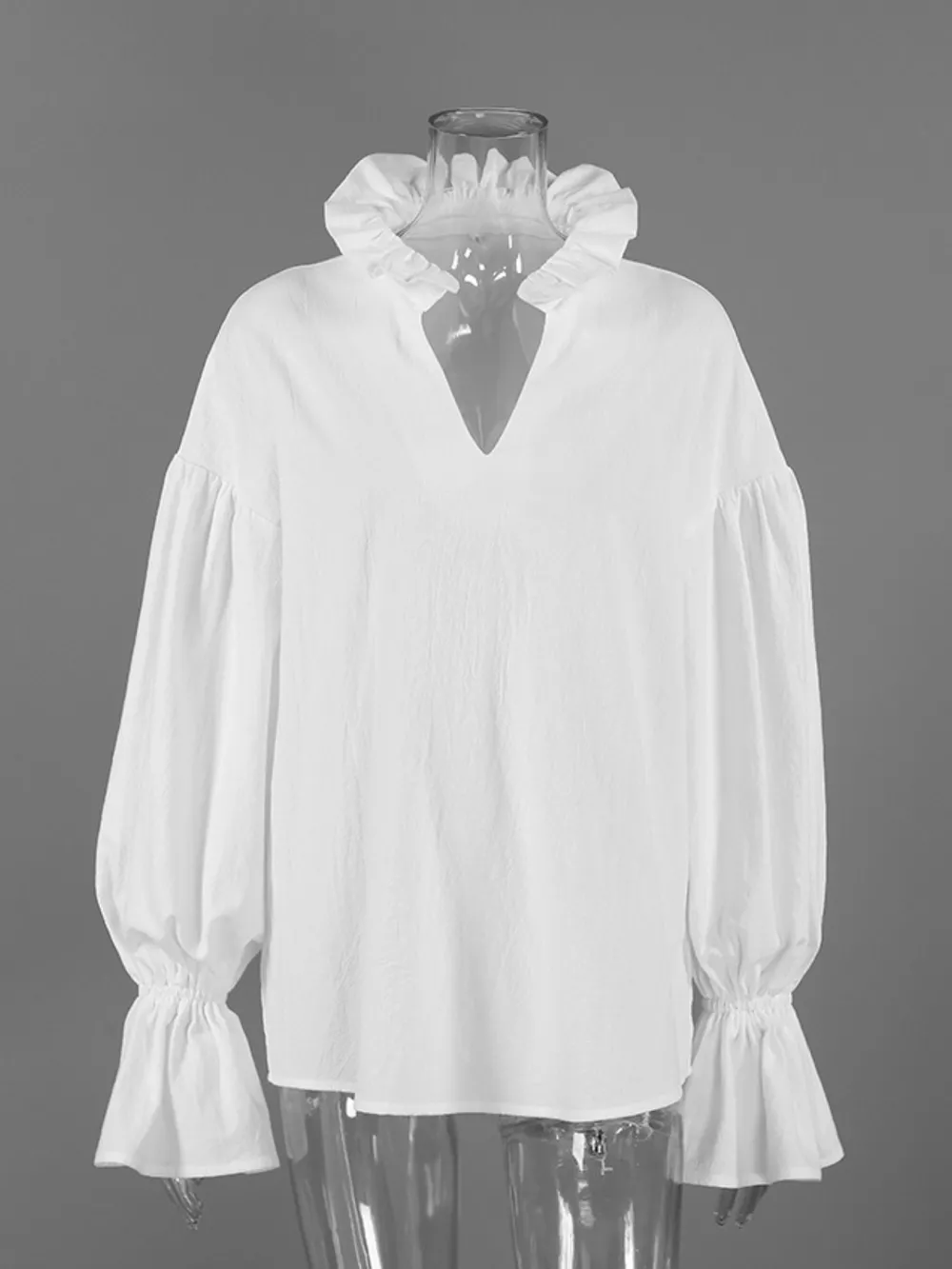Notched Flounce Sleeve Blouse, image 7
