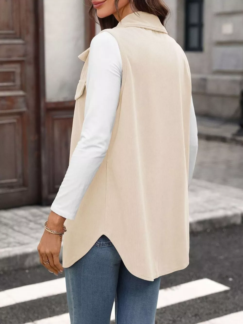 Button-Down Utility Vest Coat, image 8