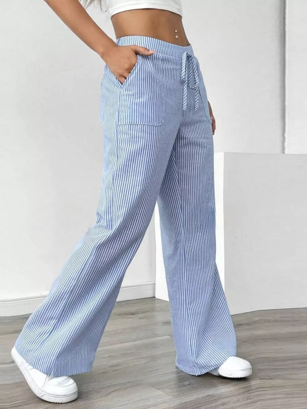 Striped Wide Leg Pants, image 5