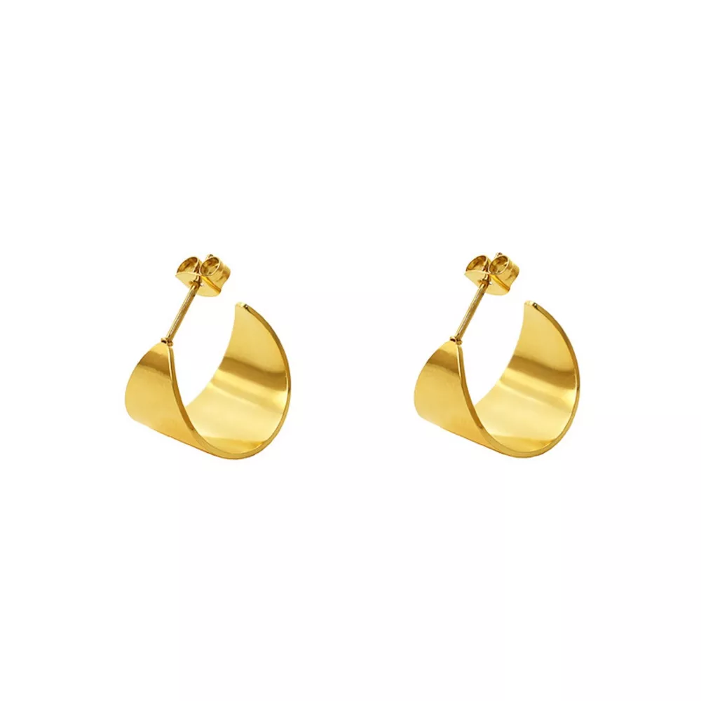 18K Gold-Plated Stud Earrings, image 3