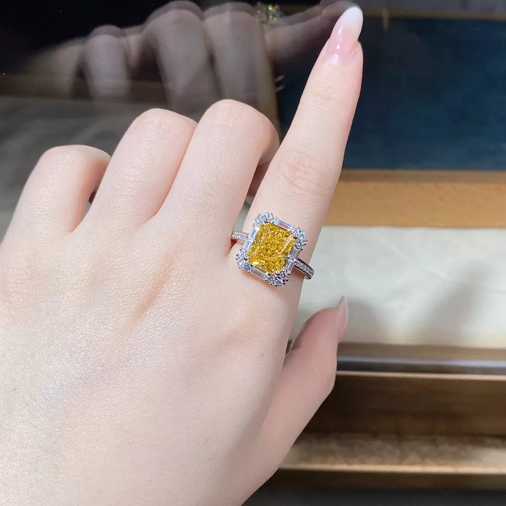 925 Sterling Silver Zircon Geometric Ring, image 4