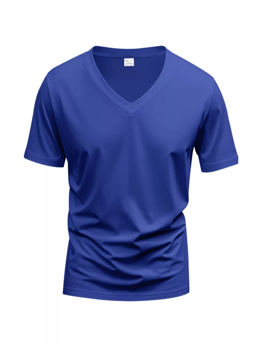 Men's Full Size Slim Fit V-Neck Basic T-Shirt Plus Size, image 11