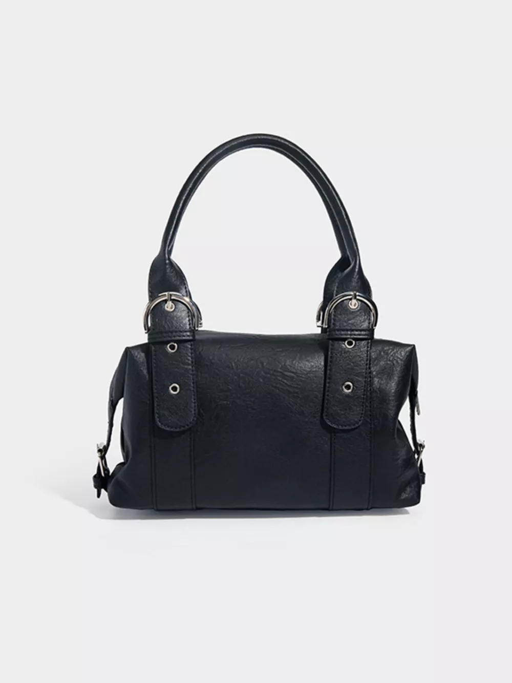 Studded Decor Shoulder Bag with Buckle Detail, image 4