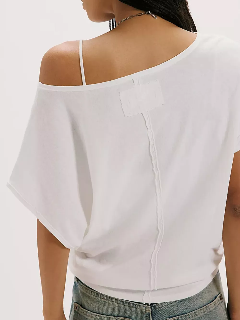 One Shoulder Solid Color T-Shirt, image 6