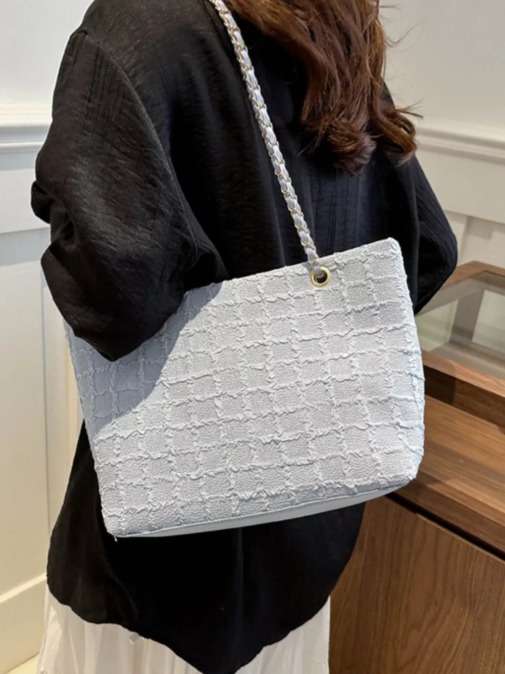 Tweed Chain Shoulder Bag, image 4
