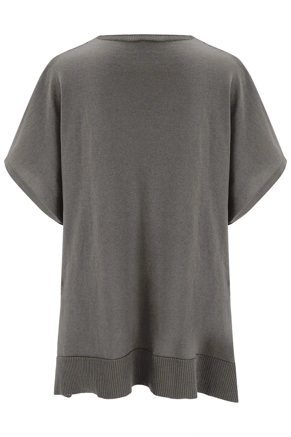 Slit V-Neck Half Sleeve Knit Top, image 16