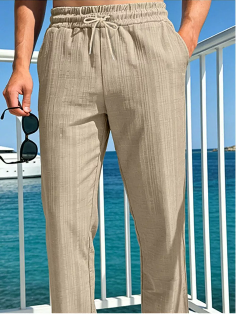 Men's Full Size Casual Drawstring Pants Plus Size, image 4