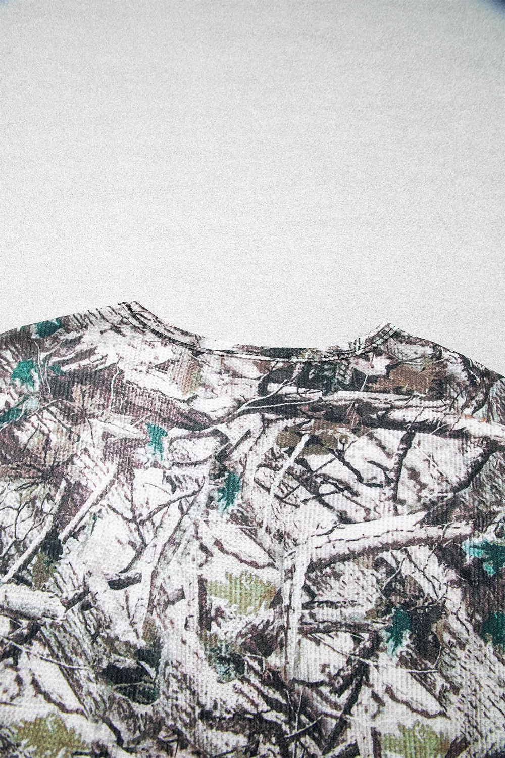 Camo Long Sleeve Top Elastic Waist Shorts Two Piece Set, image 11