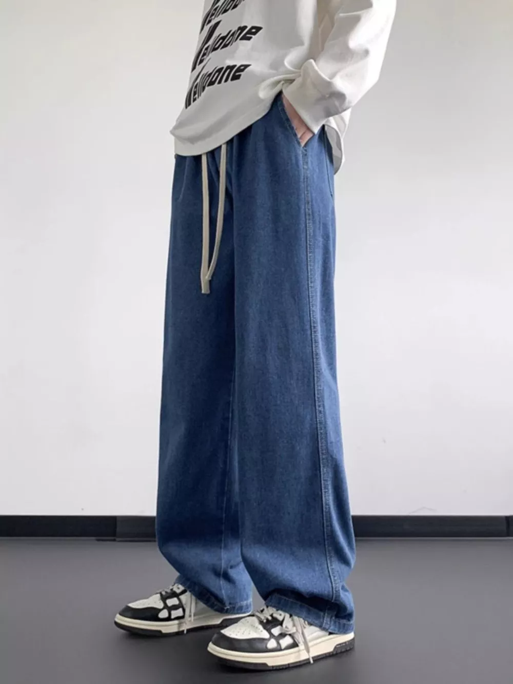 Men's Full Size Wash Loose Fit Jeans Plus Size, image 10