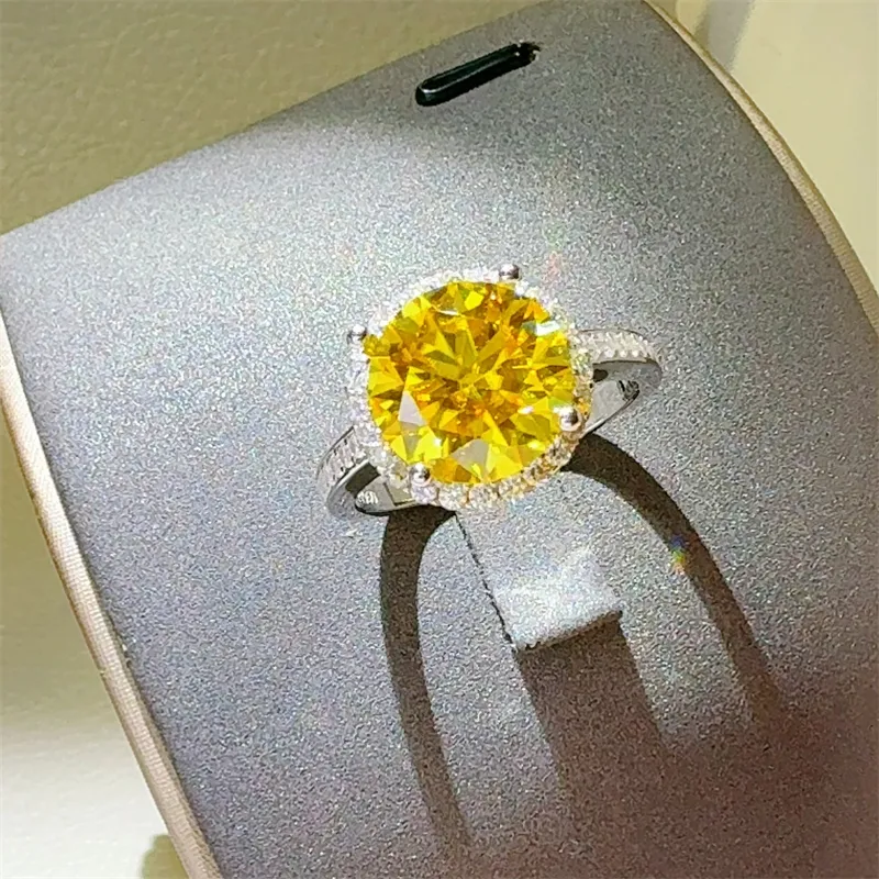 3 Carat Moissanite Zircon 925 Sterling Silver Ring, image 2