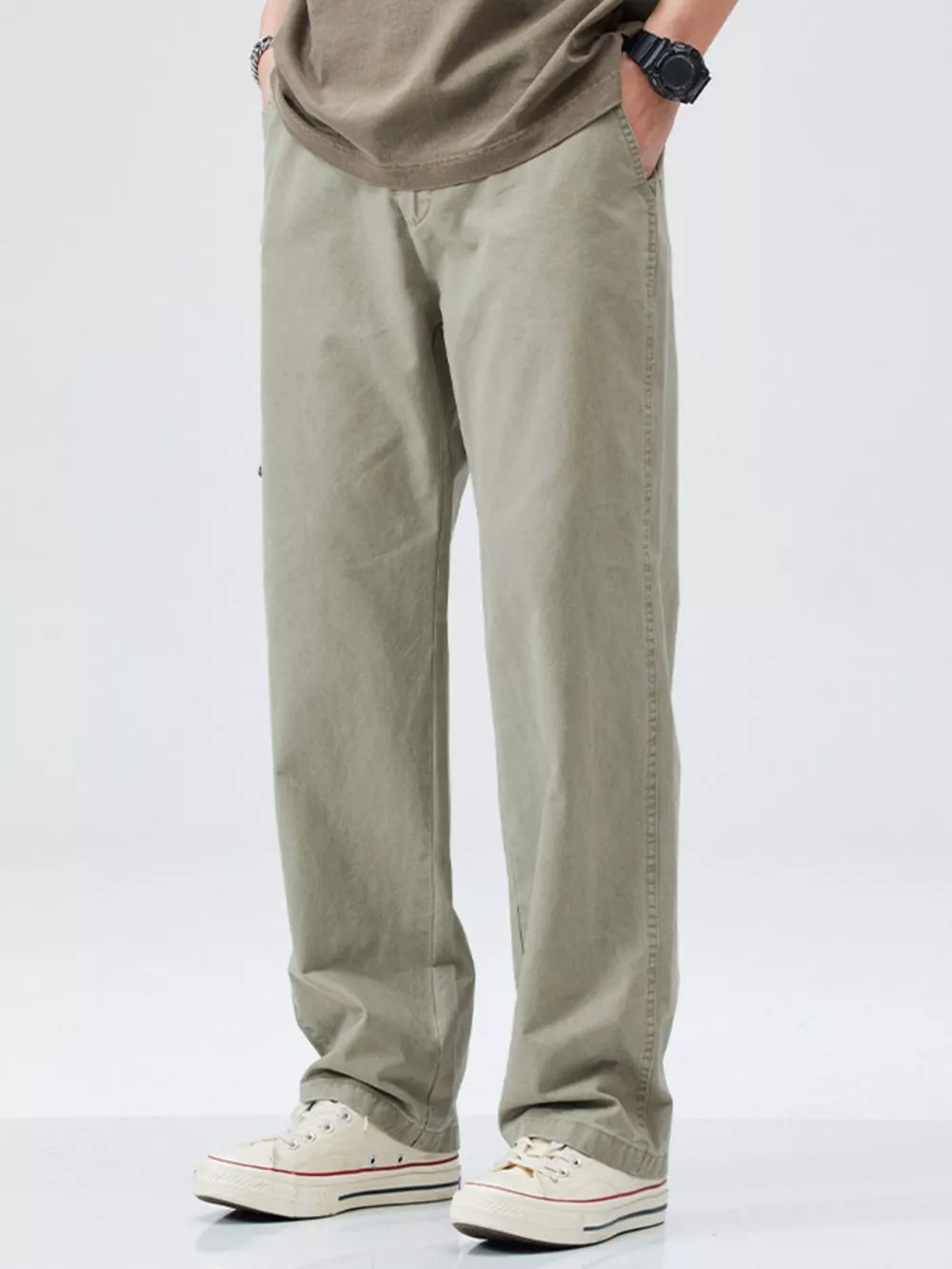 Men's Full Size Casual Loose Fit Straight Leg Pants Plus Size, image 2