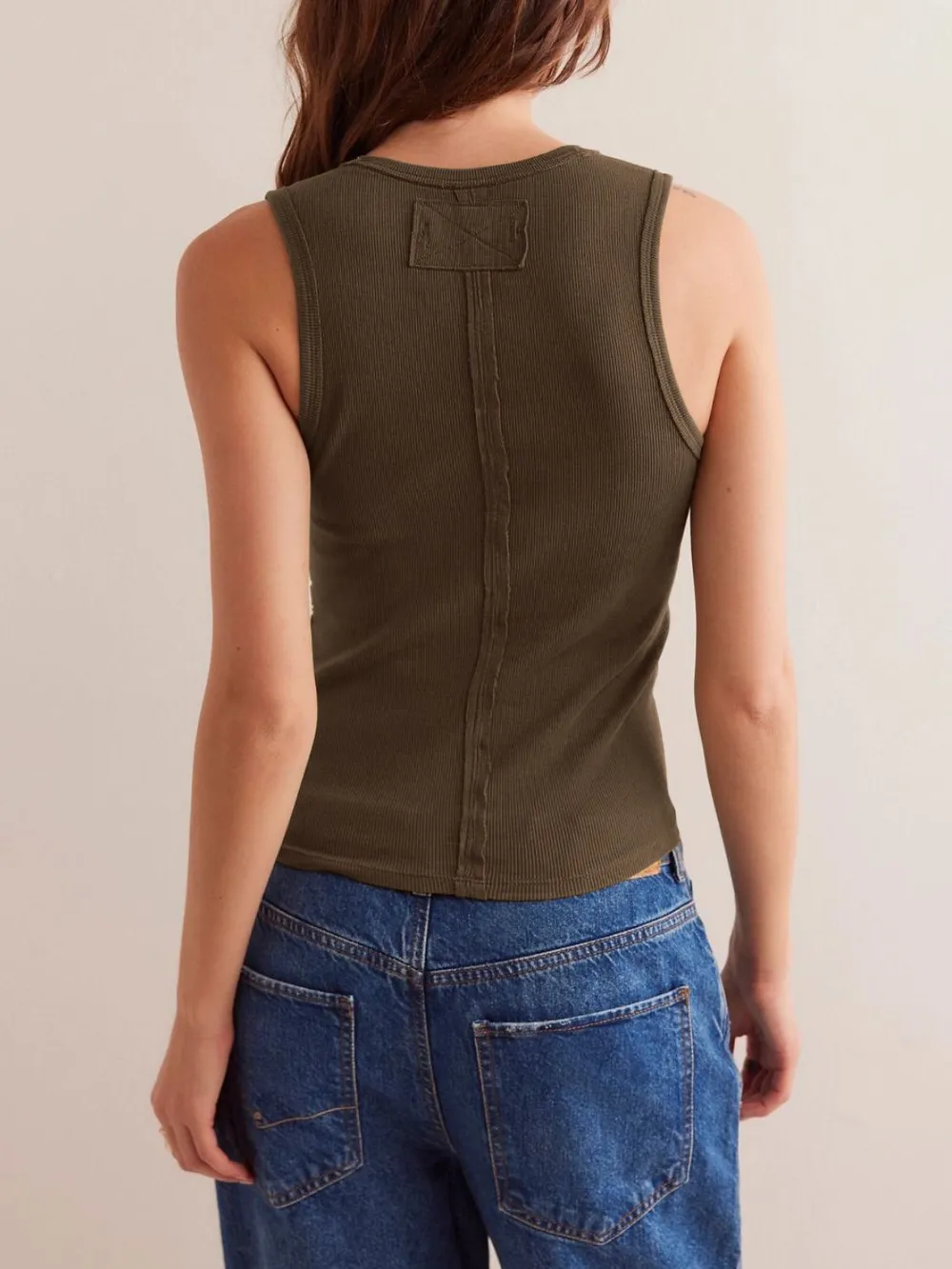 V-Neck Wide Strap Tank, image 4