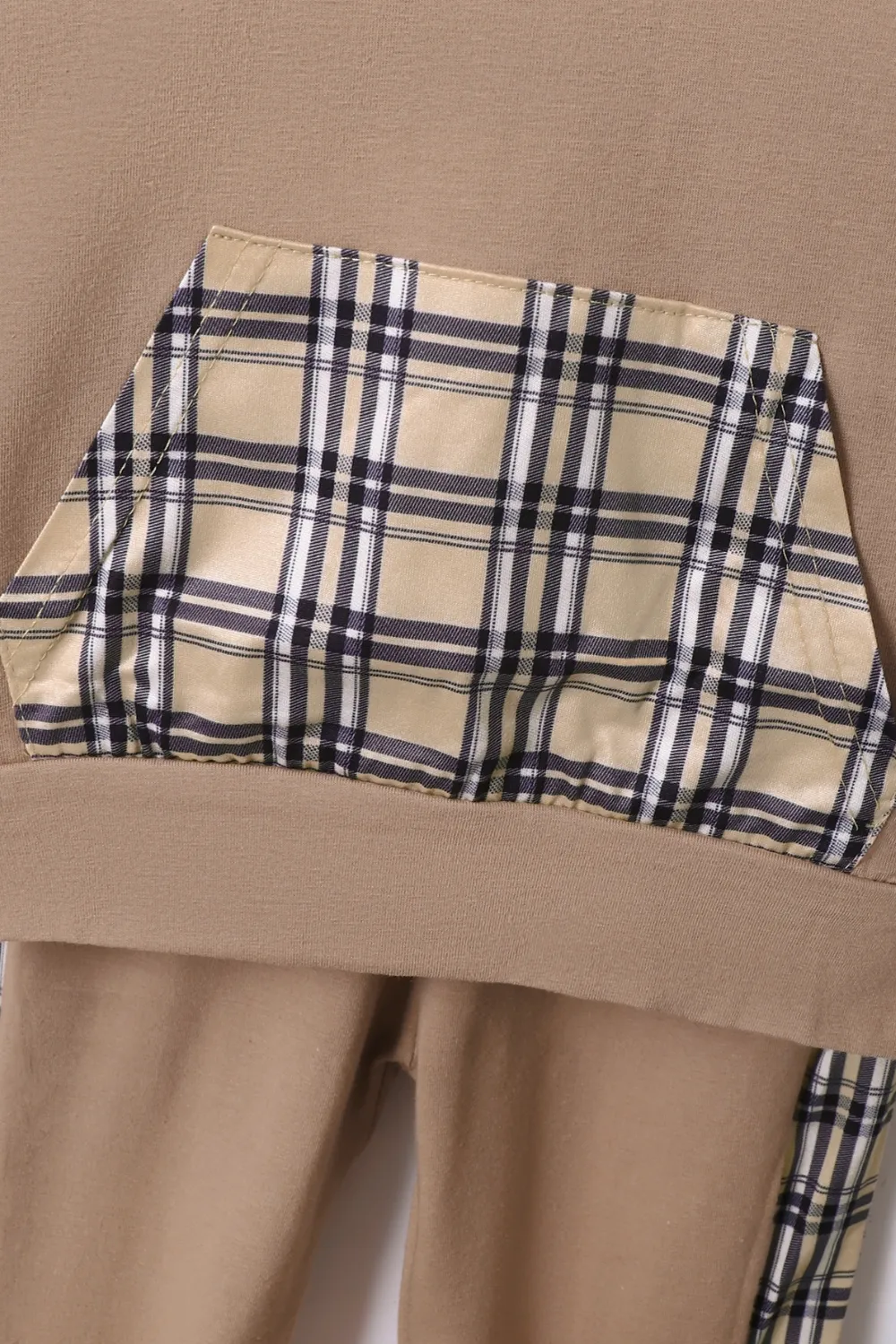 Children's Plaid Hoodie and pants Set, image 2