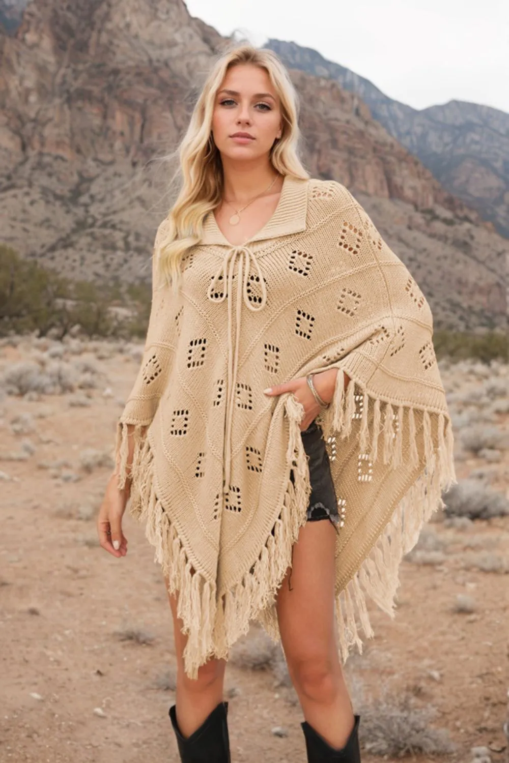 Tassel Hem Knit Cover Up, image 11