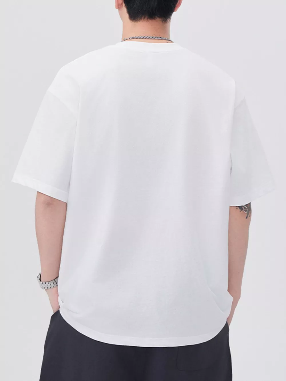 Men's Plus Size Round Neck Relaxed Fit T-Shirt, image 2