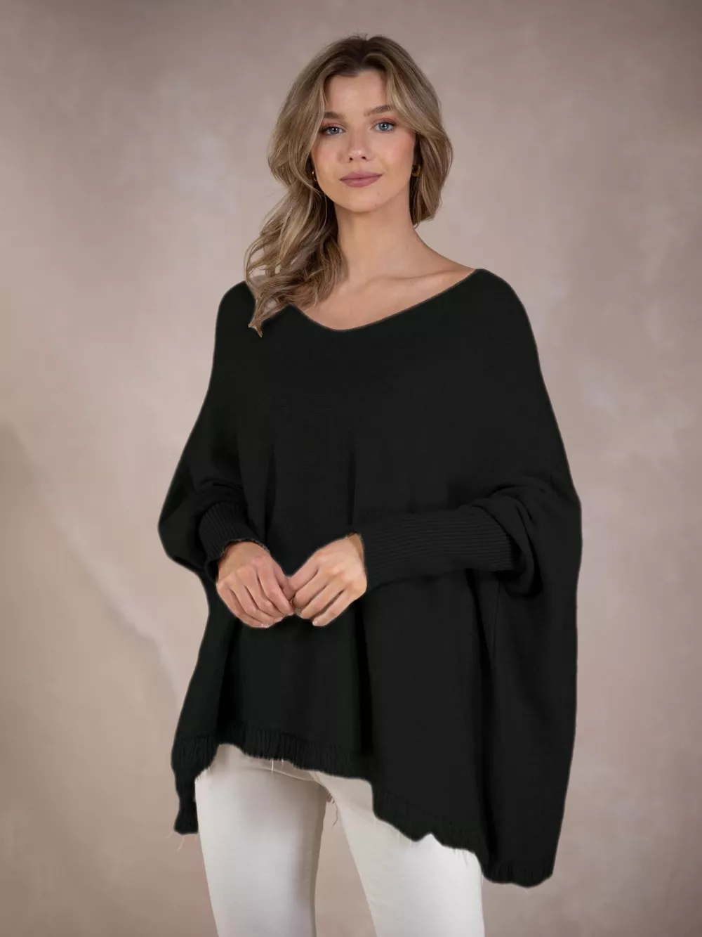 Raw Hem V-Neck Sweater, image 5