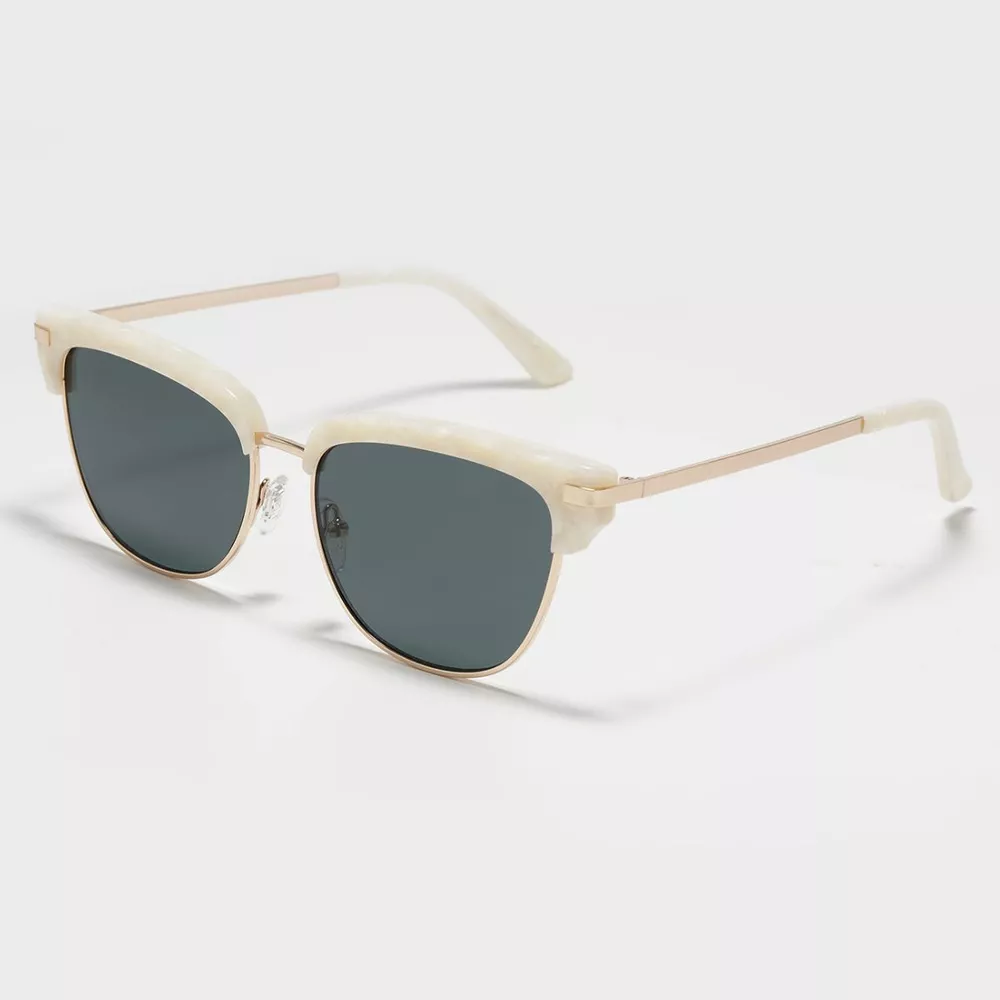 Classic Clubmaster Style Sunglasses with Gold Accents, image 6