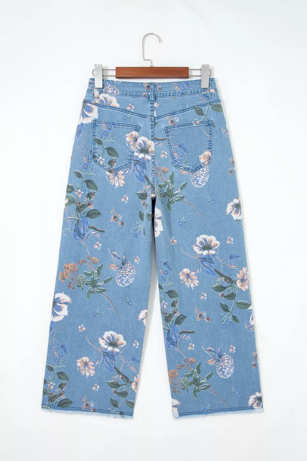Floral Print Wide-Leg Jeans, image 6