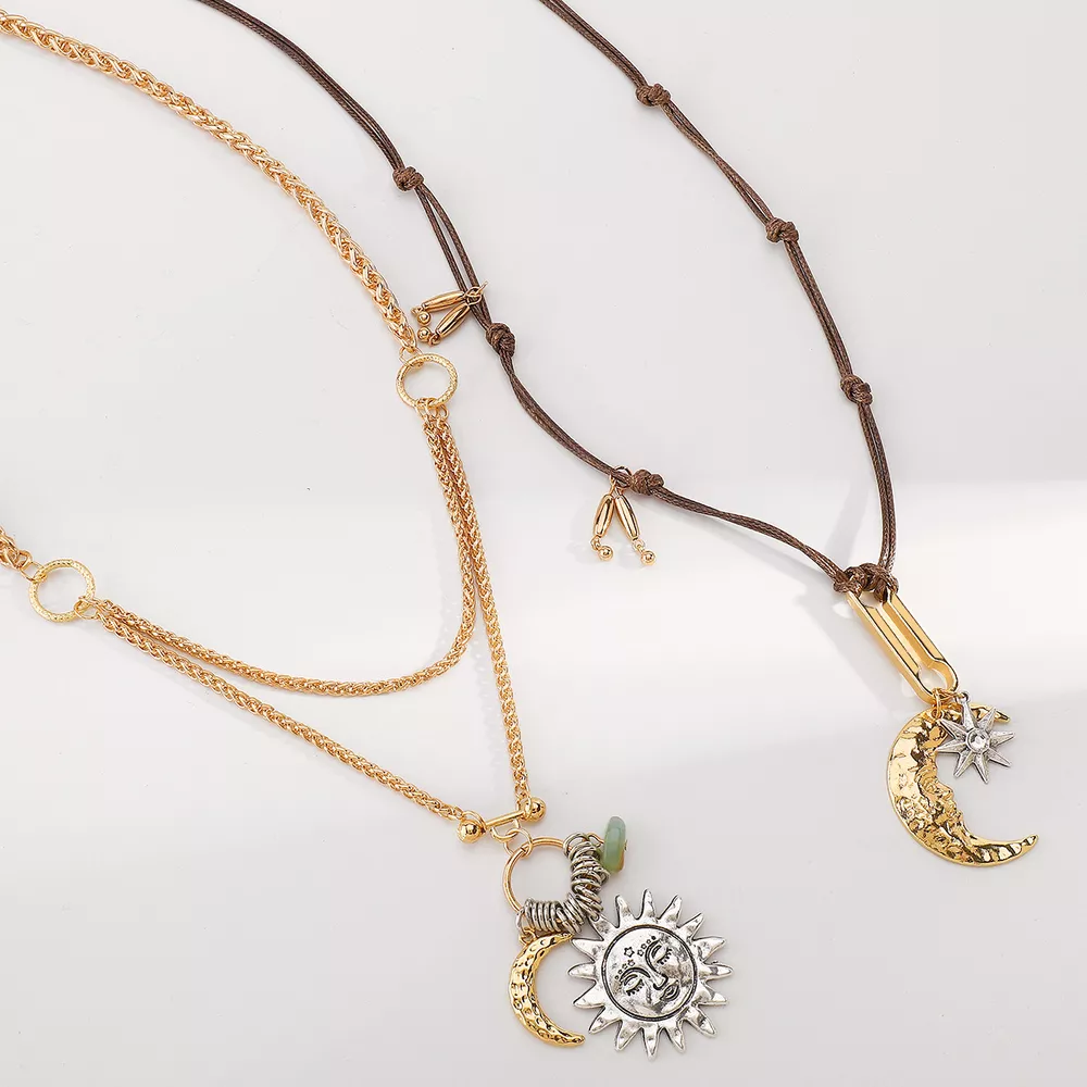 Moon & Sun Pendant Necklace, image 7