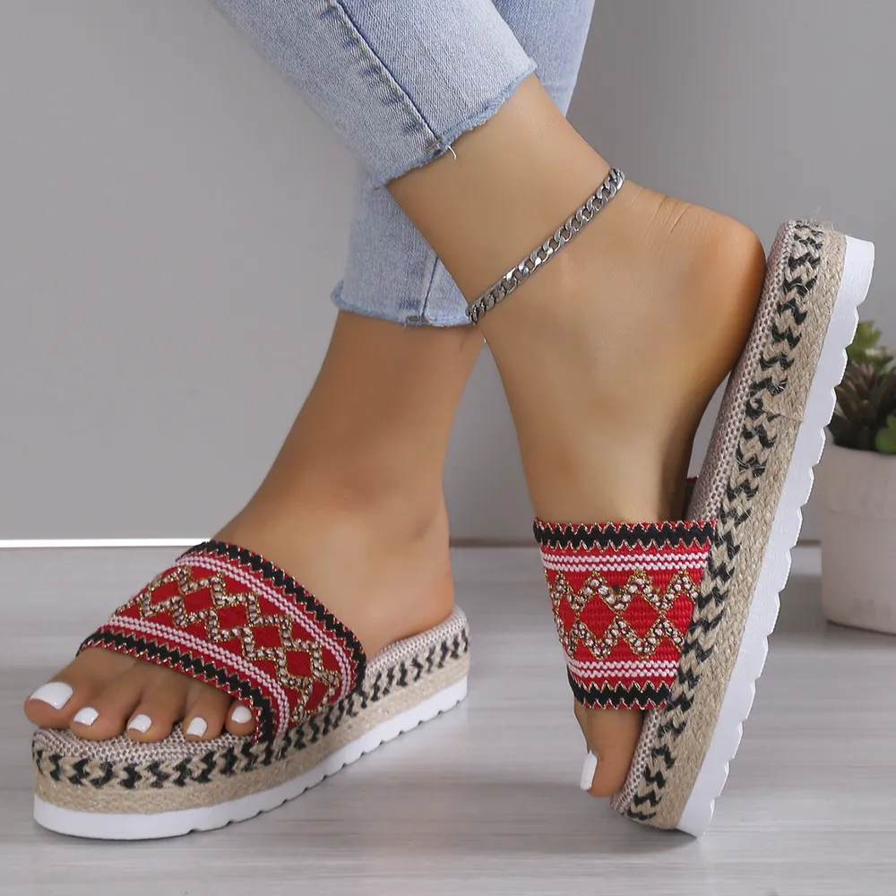 Geometric Weave Platform Sandals, image 8