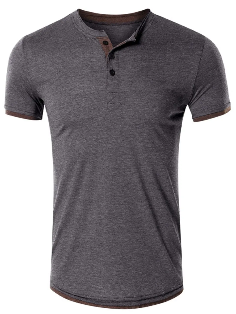 Men's Classic Henley Short Sleeve Top, image 2
