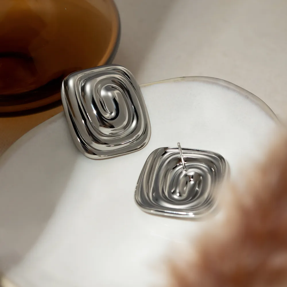 Stainless Steel Stud Earrings, image 11