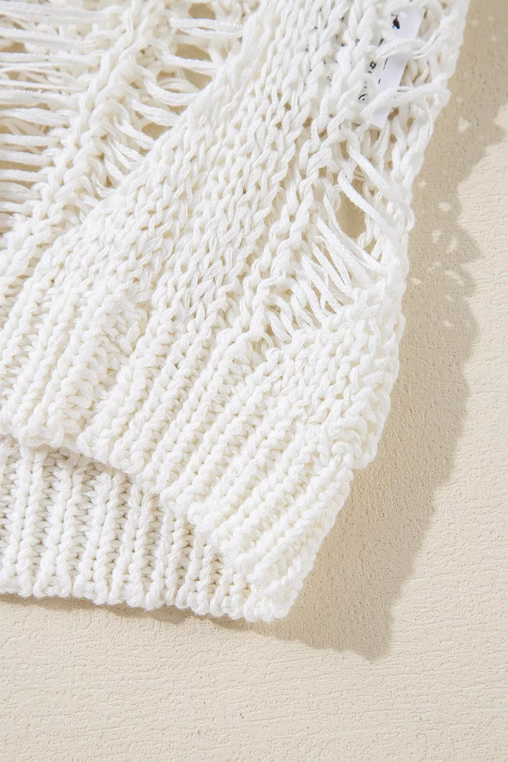 Hollow Out Long Sleeve Knit Cover Up, image 2