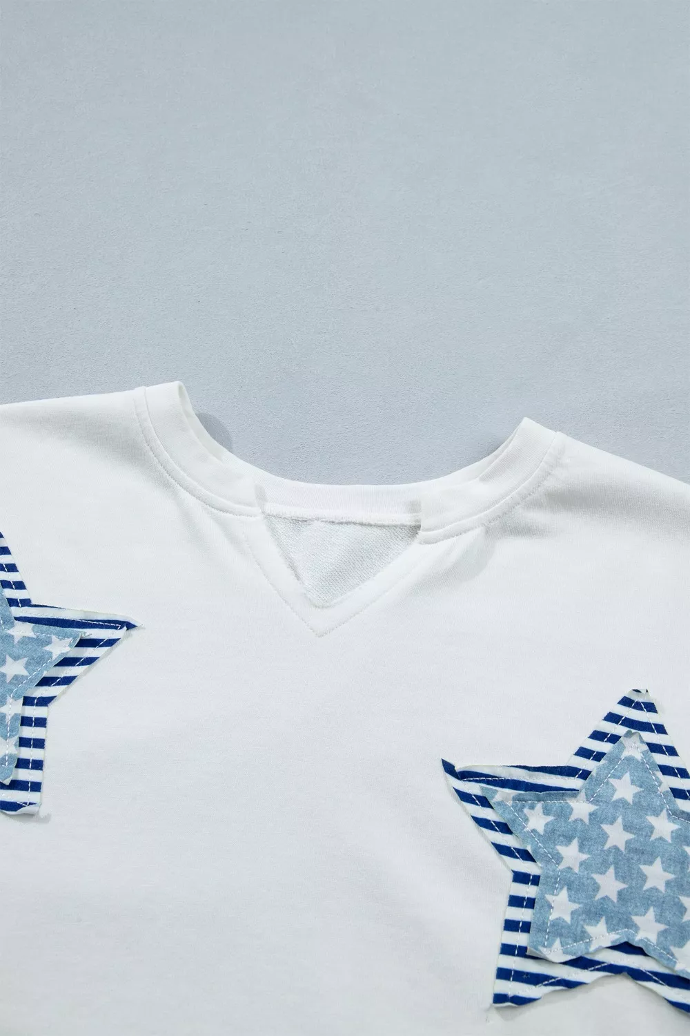 Patriot Star Patched Notched Neck Mineral Washed Tee, image 7