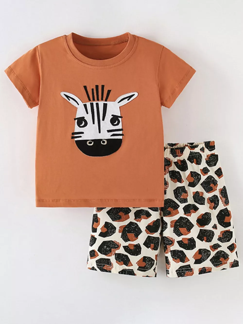 Children's Zebra Face Tee and Shorts Set, image 2