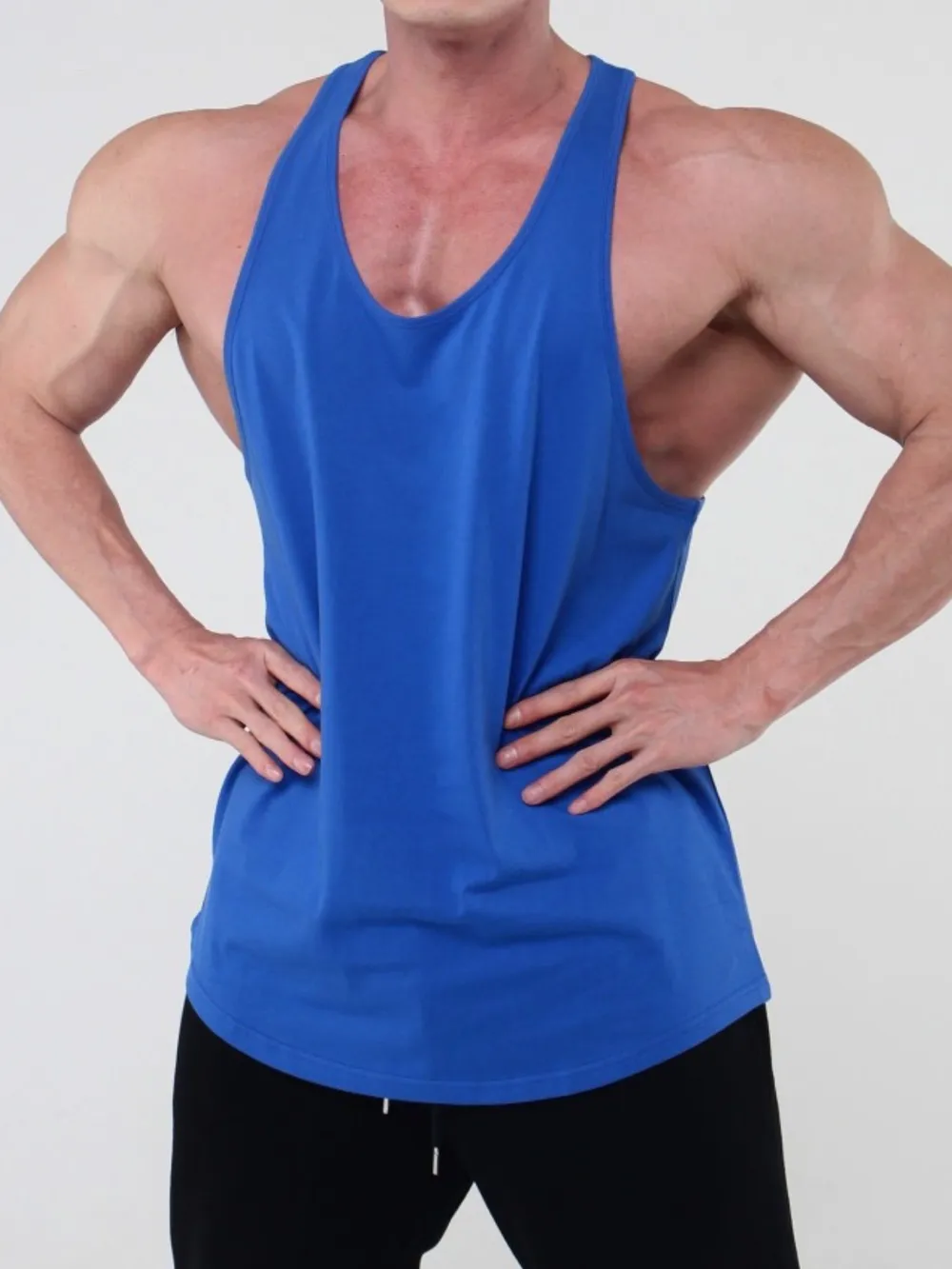 Men's Plus Size Round Neck Racerback Tank, image 13